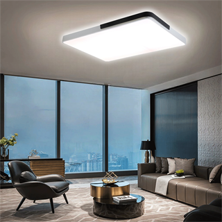 KUMANDALI LED AYDINLATMA BEYAZ-SİYAH ŞERİTLİ DİKDÖRTGEN TAVAN LAMBASI,PLAFONYER