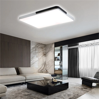 KUMANDALI LED AYDINLATMA BEYAZ-SİYAH ŞERİTLİ DİKDÖRTGEN TAVAN LAMBASI,PLAFONYER