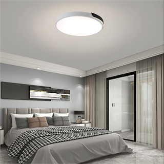 KUMANDALI LED AYDINLATMA BEYAZ-SİYAH ŞERİTLİ TAVAN LAMBASI, PLAFONYER