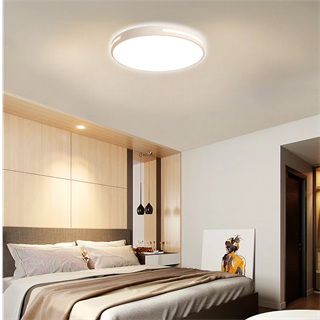 KUMANDALI LED AVİZE BEYAZ ŞERİTLİ YUVARLAK TAVAN LAMBASI,MODERN AVİZE