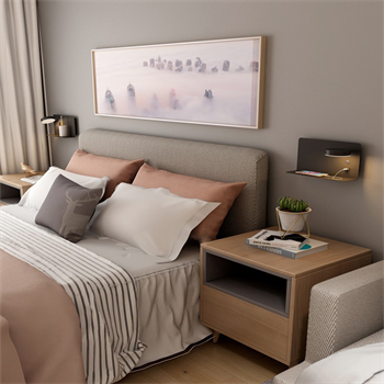 DİKDÖRTGEN OKUMA LAMBASI,YATAK BAŞI APLİK,USB SARJ GİRİŞLİ SOL