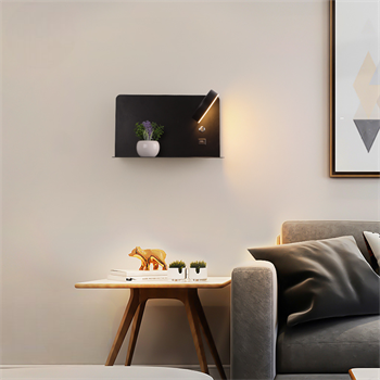 DİKDÖRTGEN OKUMA LAMBASI,YATAK BAŞI APLİK,USB SARJ GİRİŞLİ SAĞ