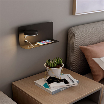 DİKDÖRTGEN OKUMA LAMBASI,YATAK BAŞI APLİK,USB SARJ GİRİŞLİ SOL