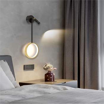 GOLD ÇEMBER SARKIT APLİK,DEKORAFİT DUVAR AYDINLATMA,KUMANDALI SPOT IŞIK