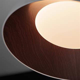 KUMANDALI LED PLAFONYER AVİZE  BEYAZ İÇİ AHŞAP DOKULU LİMİTED EDITION