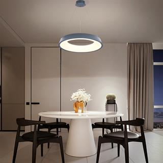 KUMANDALI MODERN LED SARKIT ÇEMBER AVİZE AKRİLİKLİ 3 IŞIK RENKLİ MODERN TAVAN LAMBASI 