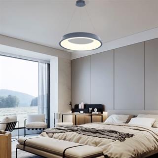 KUMANDALI MODERN LED SARKIT ÇEMBER AVİZE AKRİLİKLİ 3 IŞIK RENKLİ MODERN TAVAN LAMBASI 