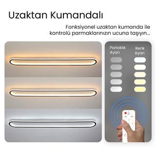 OVAL(120cm) LED TAVAN LAMBASI,OVAL AVİZE,MODERN AYDINLATMA,DEKORATİF IŞIK