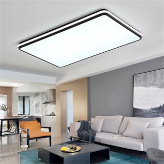 KUMANDALI LED AYDINLATMA SİYAH DİKDÖRTGEN DIŞA IŞIK LED TAVAN LAMBASI,MODERN AVİZE