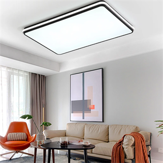 KUMANDALI LED AYDINLATMA SİYAH DİKDÖRTGEN DIŞA IŞIK LED TAVAN LAMBASI,MODERN AVİZE