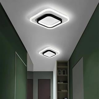 KUMANDALI LED AYDINLATMA SİYAH KARE AKRİLİKLİ 3 IŞIK RENKLİ MODERN TAVAN LAMBASI