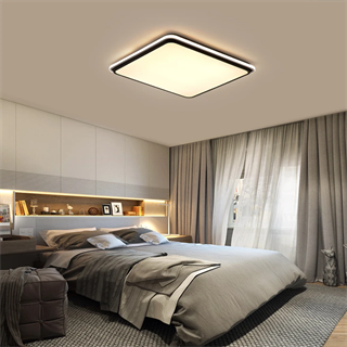 KUMANDALI LED AYDINLATMA SİYAH KARE DIŞA IŞIK MODERN TAVAN LAMBASI 