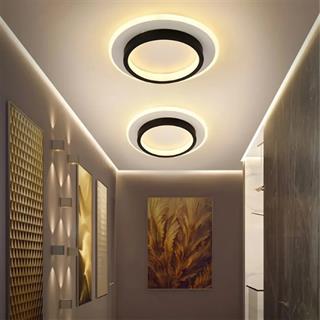 SİYAH YUVARLAK AKRİLİKLİ KARE 3 IŞIK RENKLİ KUMANDALI LED TAVAN LAMBASI MODERN AVİZE