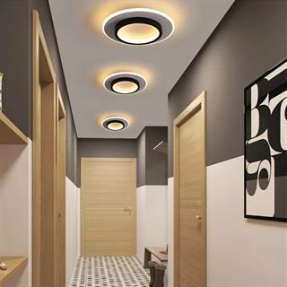 SİYAH YUVARLAK AKRİLİKLİ KARE 3 IŞIK RENKLİ KUMANDALI LED TAVAN LAMBASI MODERN AVİZE
