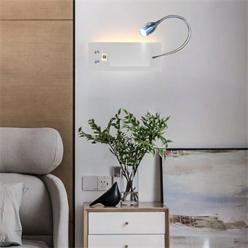 TELEFON,KİTAP TUTUCU,OKUMA LAMBASI,YATAK BAŞI APLİK,USB SARJ GİRİŞLİ SAĞ