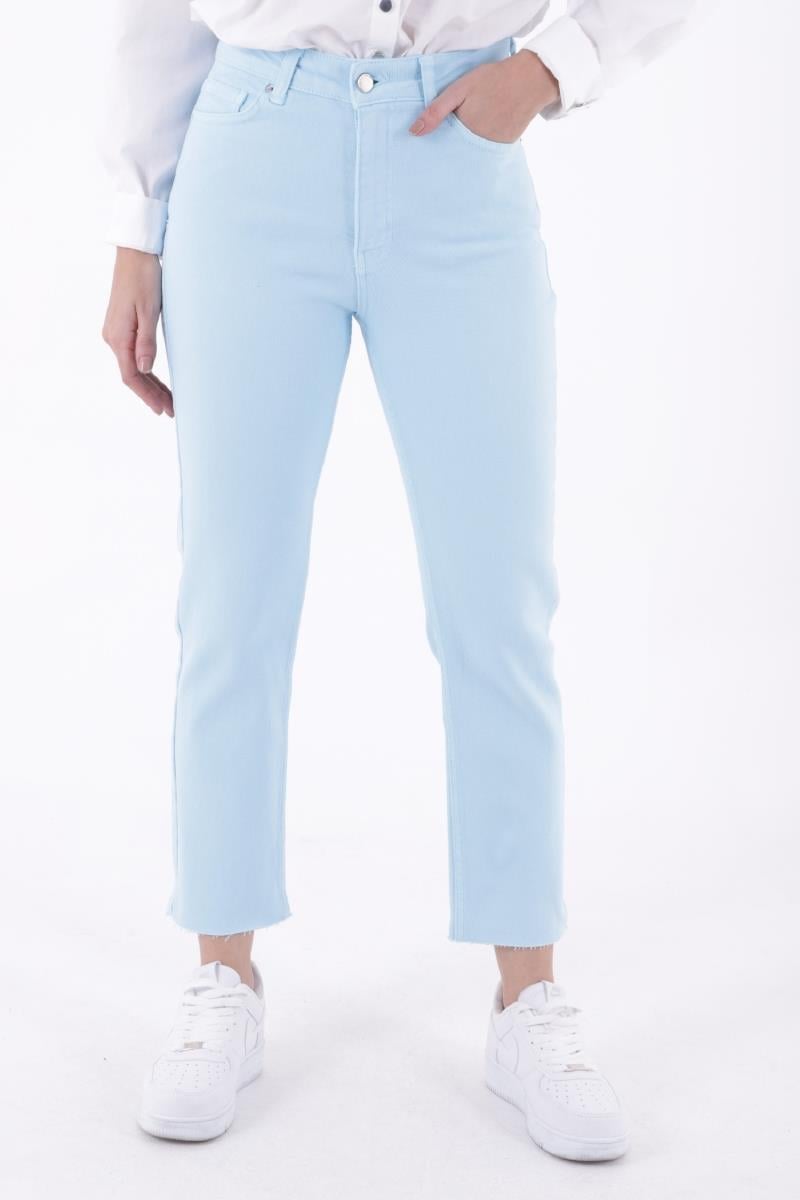 Dikişsiz Paça Mom Fit Kot Pantolon 764