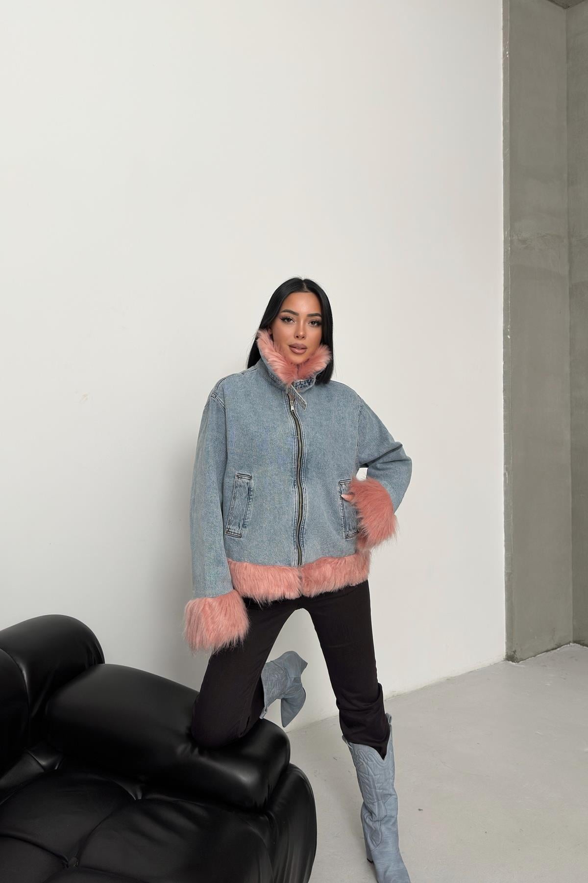 Kürklü Kot Ceket 6170