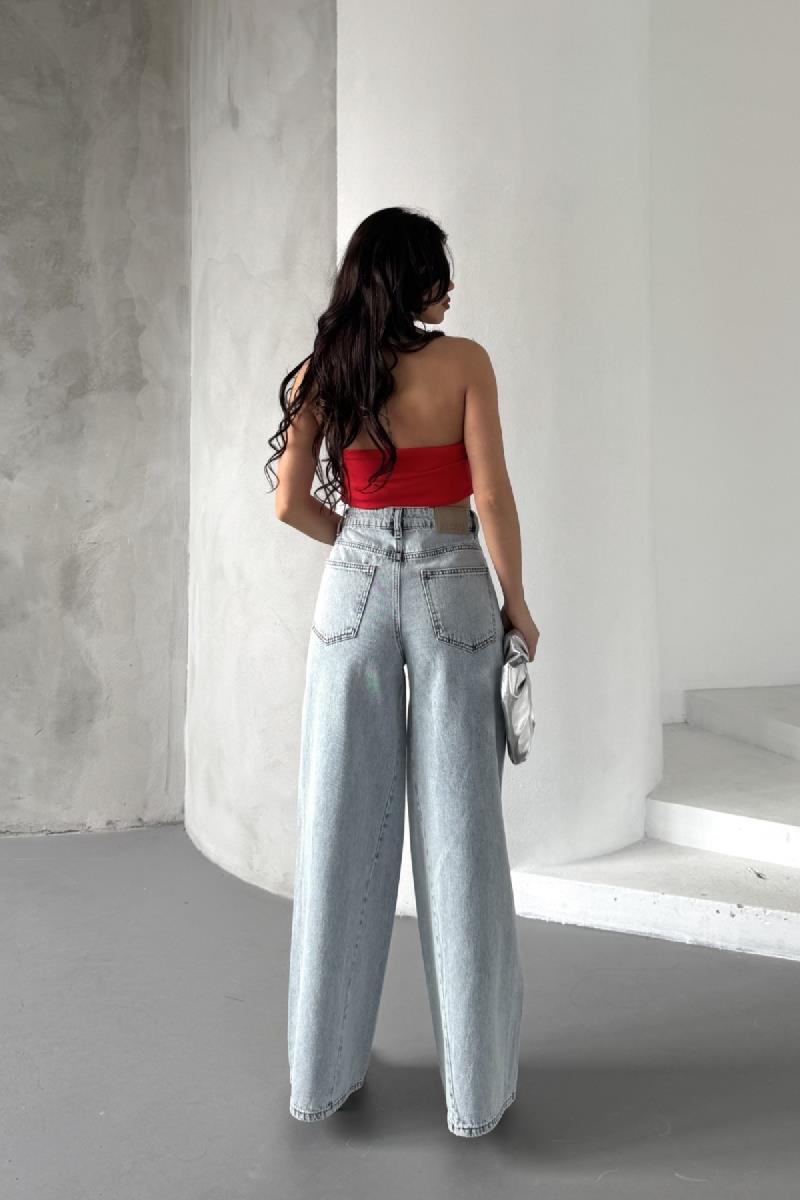 Parçalı Baggy Kot Pantolon