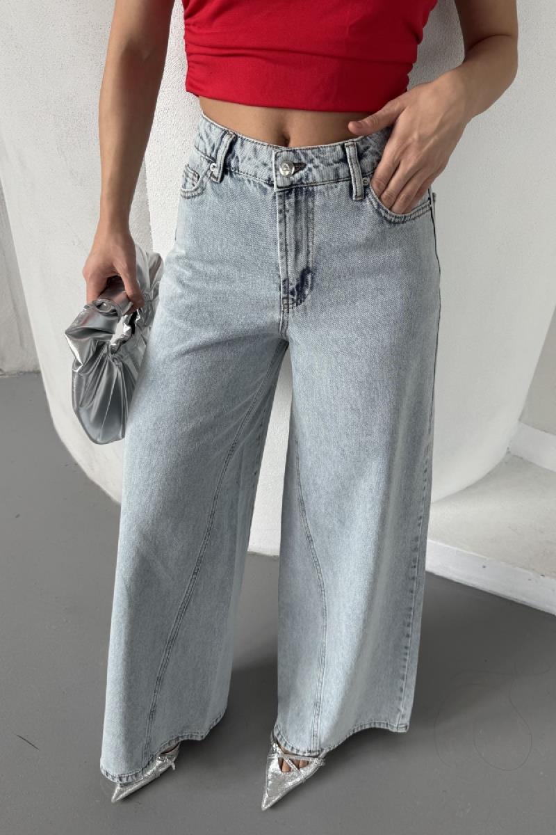 Parçalı Baggy Kot Pantolon