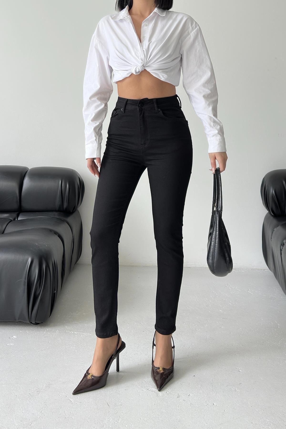 Yüksek Bel Bilek Boy Skinny Kot Pantolon