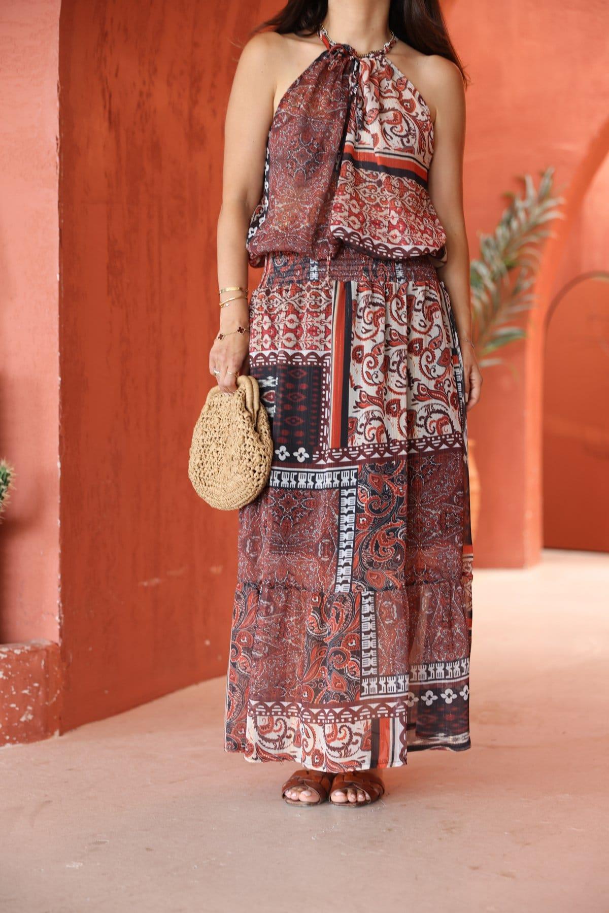 Astarlı Şıfon Elbise