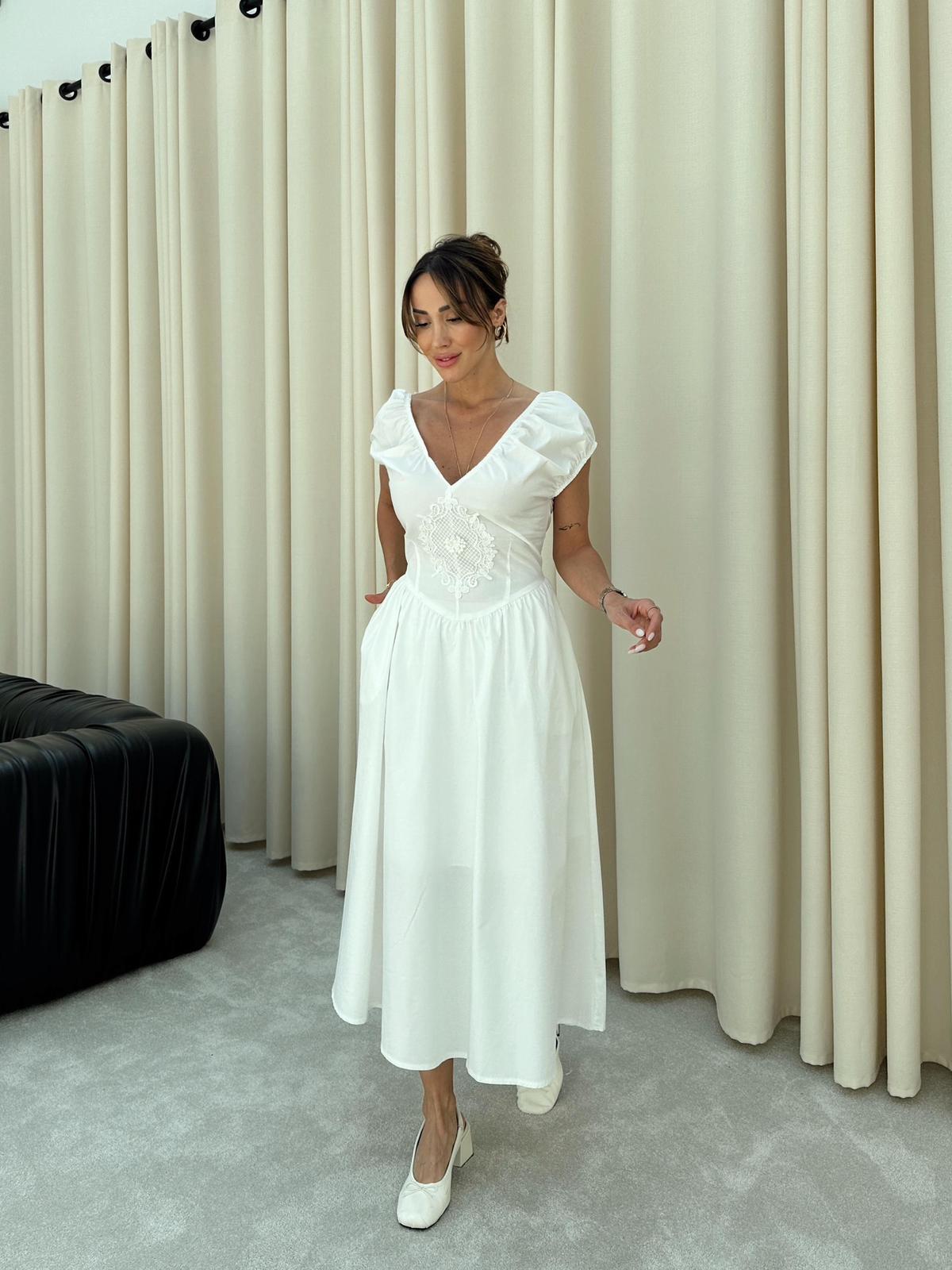 Balon Kol Astarlı Elbise