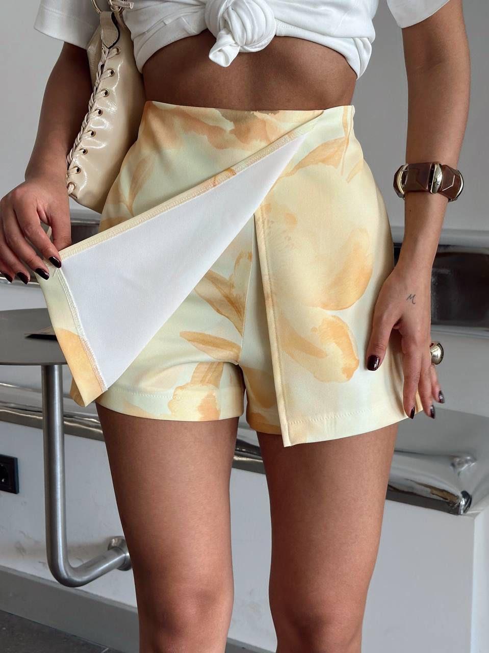 Baskılı Şort Etek