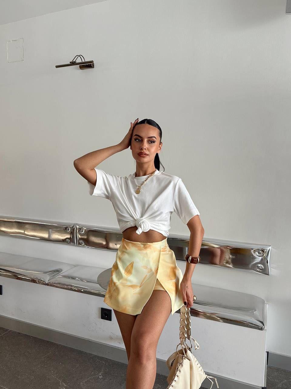 Baskılı Şort Etek