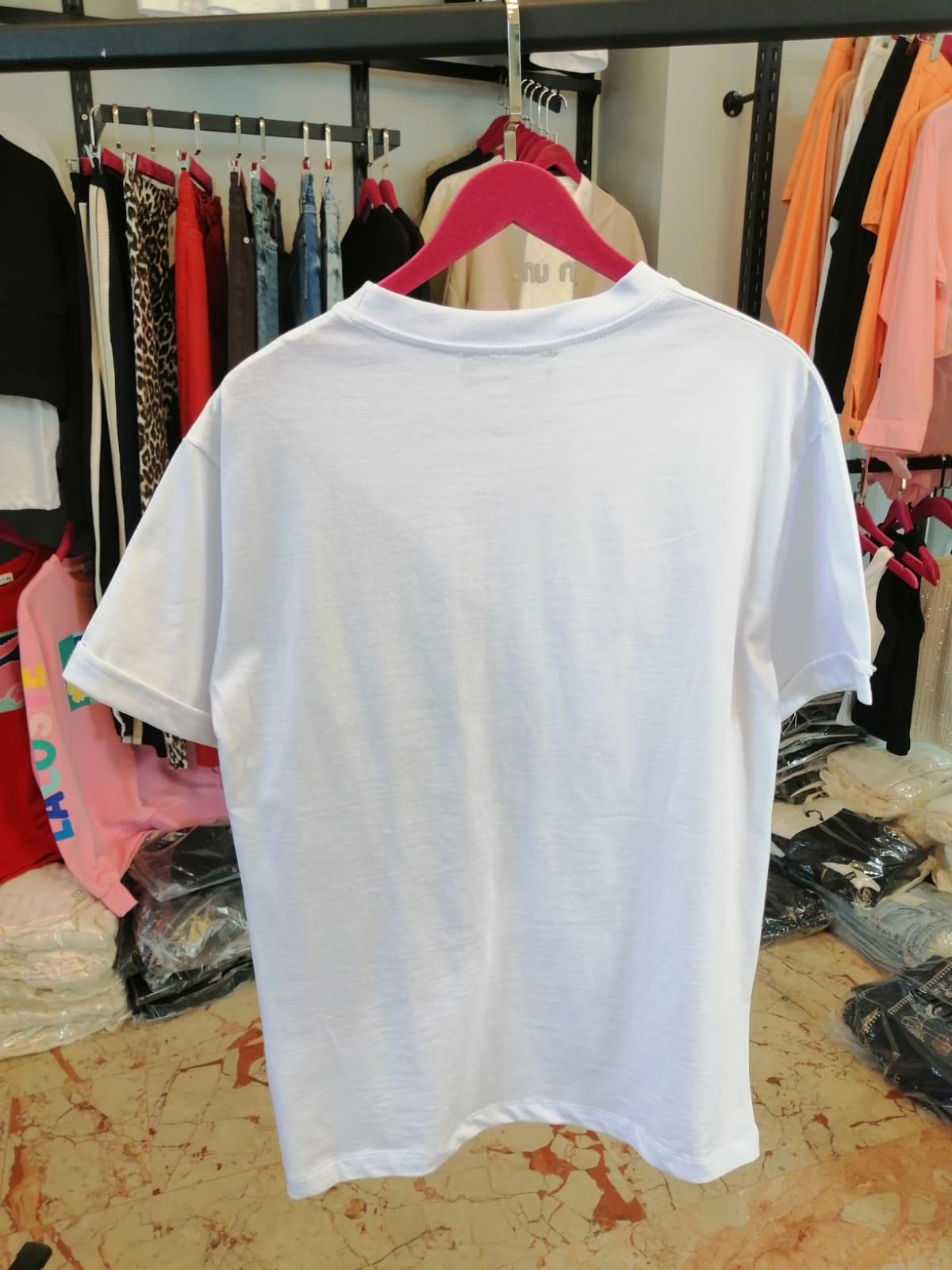 Denim Detail T-Shirt