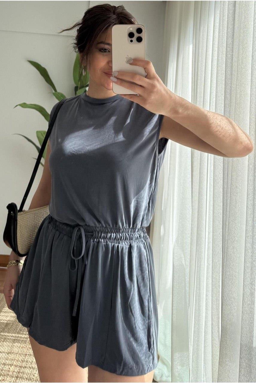 Oysho Bel Detaylı Şortlu Tulum