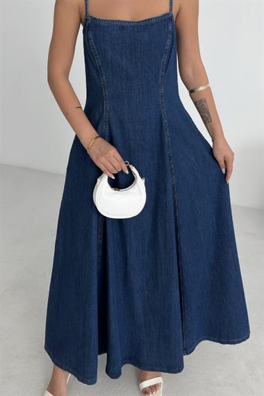 Bağcık Detaylı Volanlı Elbise