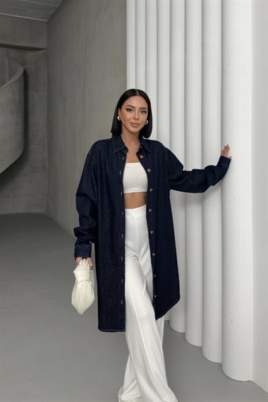 Balon Kollu Düğmeli Gömlek