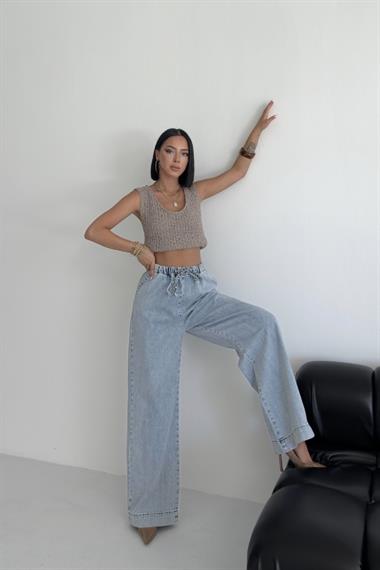 Beli Lastikli Palazzo Pantolon