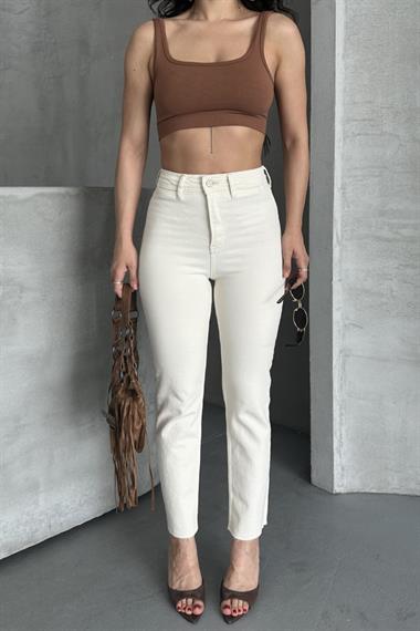 Cep Detaylı Palazzo Kot Pantolon