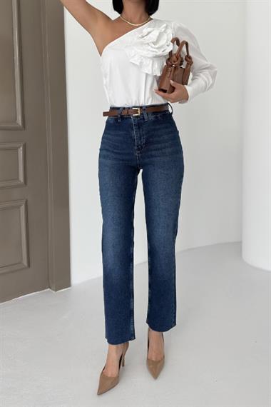 Cep Detaylı Palazzo Kot Pantolon