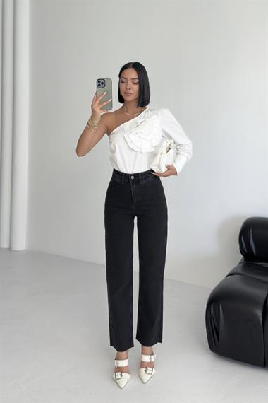 Cep Detaylı Palazzo Kot Pantolon