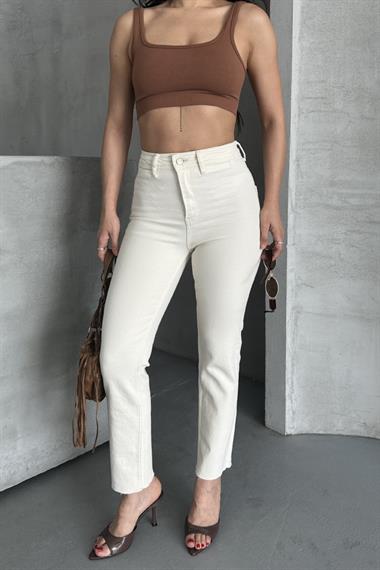 Cep Detaylı Palazzo Kot Pantolon