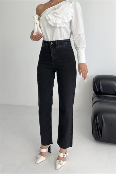 Cep Detaylı Palazzo Kot Pantolon