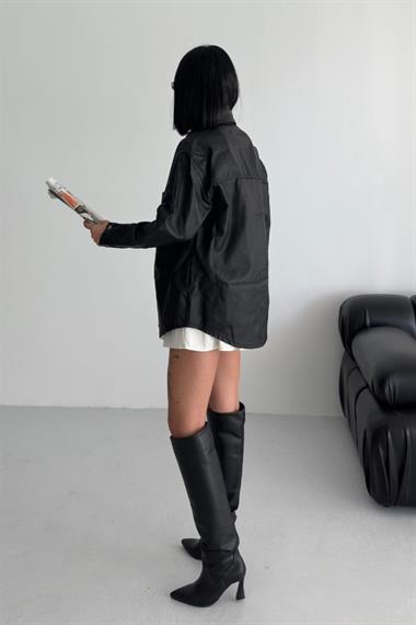 Cepli Oversize Kot Gömlek