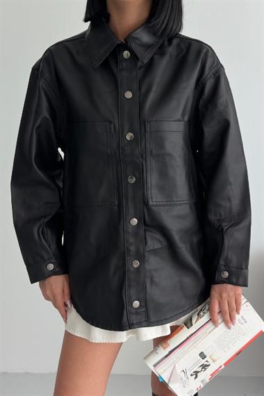 Cepli Oversize Kot Gömlek