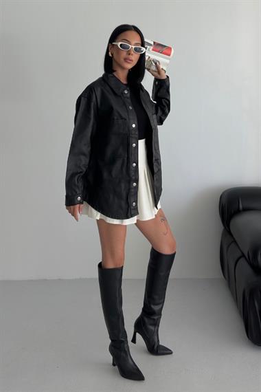 Cepli Oversize Kot Gömlek