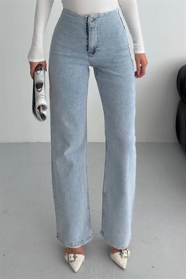 Cepsiz Pensli Bol Paça Kot Pantolon