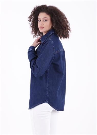 Çıtçıtlı Kot Gömlek