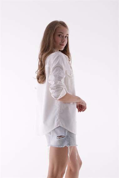 Çıtçıtlı Kot Gömlek