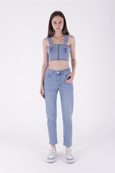 Yüksek Bel Comfort Slim Bilek Boy Kot Pantolon