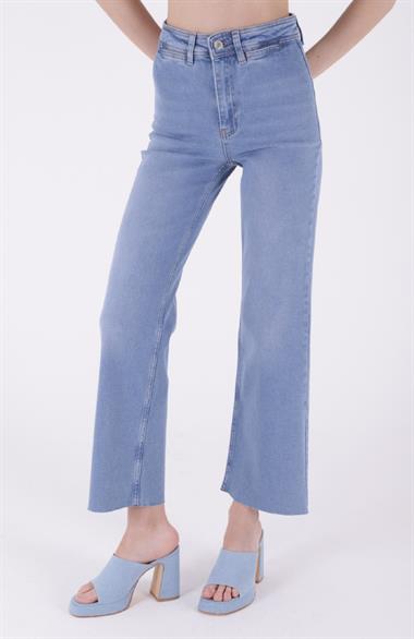 Dekoratif Cep Detaylı Palazzo Kot Pantolon