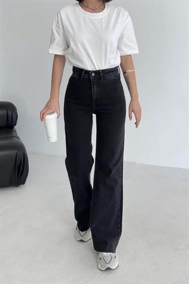 Dekoratif Cep Detaylı Palazzo Kot Pantolon