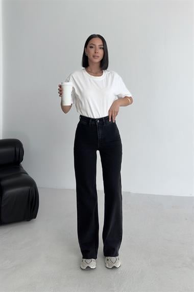 Dekoratif Cep Detaylı Palazzo Kot Pantolon