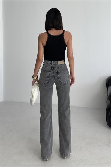 Dikişli Paça Bol Paça Relax Kot Pantolon