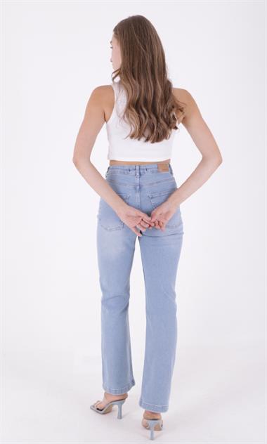 Dikişli Paça Bol Paça Relax Kot Pantolon